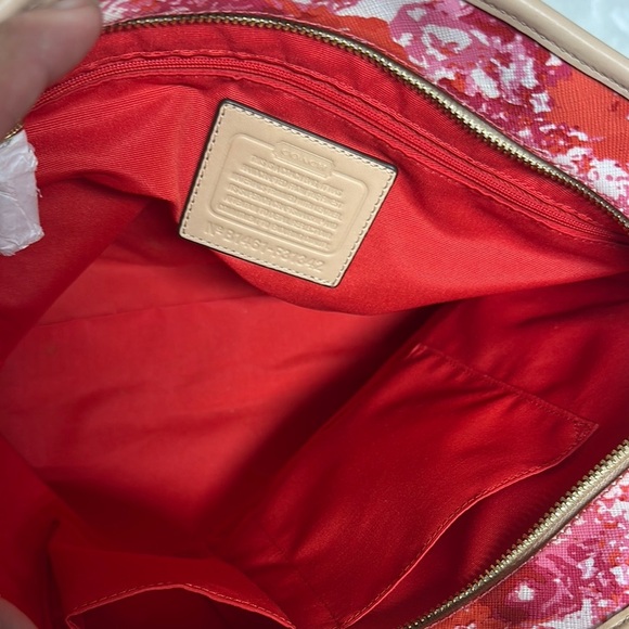 Coach Peyton Floral Print Zip Tote Coated Canvas Large F31342 Never Used - Picture 10 of 14